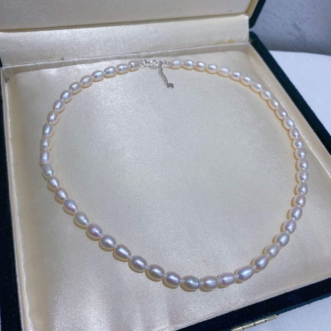 Freshwater pearl strands in a presentation box